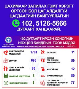 Хоногийн нөхцөл байдлын тоон мэдээ